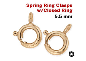 Gold Filled Spring Ring W/Close Ring-5 pieces, (GF/450)