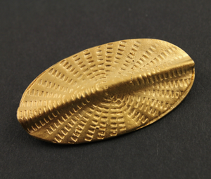 Gold Vermeil Textured Oval Bead, (VM/6805) - Beadspoint