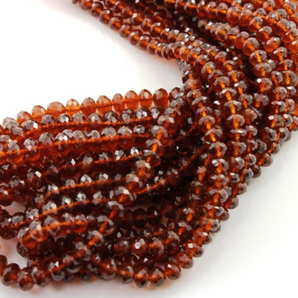 Spessartite Garnet Micro Faceted Roundels, (SGAR5frndl) - Beadspoint