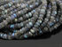 Natural '' NO TREATMENT'' Grey Labradorite Medium Micro Faceted Rondelles, AAA Quality Gems 6mm, 1 Strand (LAB6Frndl)