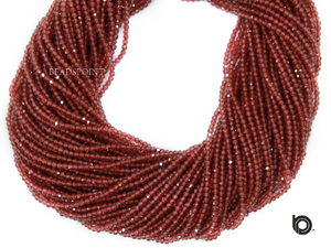 Rhodolite Garnet Micro Faceted Rondelle Beads, (RHOGAR-2.5FRNDL) - Beadspoint