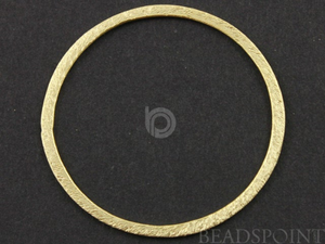 Gold Vermeil Flat Round Component, 1 PAIR (VM/6592/36) - Beadspoint