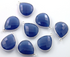 Sapphire Blue Chalcedony Faceted Pear Bezel, (SSBZC3068)