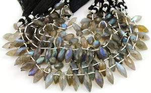 Labradorite w/ Blue Flash Faceted Marquise, (LAB/Mrq/8x16) - Beadspoint