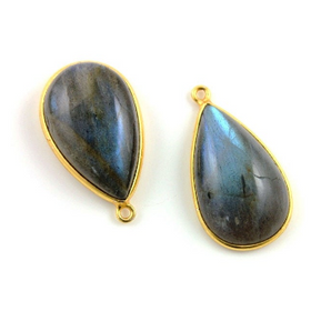 Labradorite Pear Cabochon Bezel, (LABPNDT017) - Beadspoint