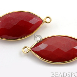 Red Onyx Faceted Marquise Bezel, (BZC7219) - Beadspoint