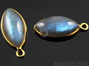 Labradorite Faceted Marquise Bezel, (LABP015) - Beadspoint