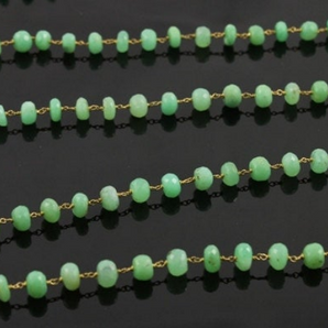 Chrysoprase Wire Wrapped Rosary,, (GMC-CHRY) - Beadspoint