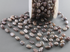 Mystic Brown Moonstone smooth Pebels nuggets rosary chain,  (BZC-BMNS-107)