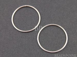 Sterling Silver Small Round Circle Link , (SS/697/20) - Beadspoint