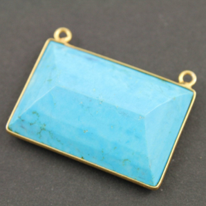 Turquoise Square Pendant Rectangle Pendant, (BZC/9056/TUR) - Beadspoint