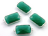 Green Onyx Faceted Rectangle Connector, (SSBZC8058)