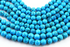 Blue Turquoise Faceted Round Beads,  (TQB/RD/8-8.5)