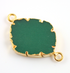 Green Onyx Electroplated Free form Connector, (GNX/JAG/CNT/01)