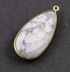 White Turquoise Faceted Pear Bezel,(BZCT8108)