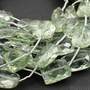 Green Amethyst Medium Micro faceted Chicklets, (GAMmedchic) - Beadspoint