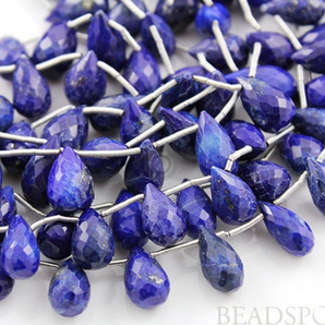 Blue Lapis Lazuli,Medium Faceted Tear Drops, (LAP7x12TEAR) - Beadspoint