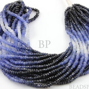 Blue Sapphire Shaded Roundels High Quality, SPHMICFRNDL(BMU) - Beadspoint