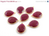 Dyed Ruby Faceted Pears Bezel, (BZC7563-A)