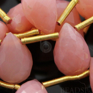 Pink Opal Micro Faceted Tear Drops, (PO5x8TEAR) - Beadspoint