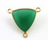 Green Onyx Faceted Triangle Bezel,--BZC-9083-GNX