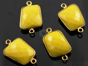 Yellow Turquoise Calcedony Faceted Bezel, (BZC7387-A) - Beadspoint