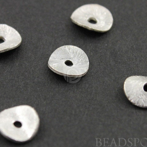 Sterling Silver Wafer Disc Spacer, (BR/6302/8) - Beadspoint