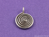 Thai Hill Tribe Flat Round Coiled Spiral Swirl Charm, (8111-TH)