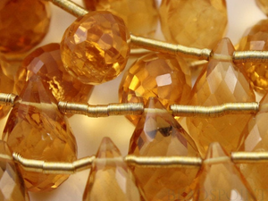 Honey Yellow Citrine Faceted Tear Drops,4 Pieces, 4CIT7x11TEAR) - Beadspoint