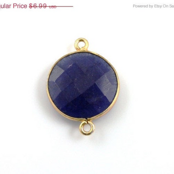 Dyed Sapphire Faceted Coin Bezel, (BZCT6201-A) - Beadspoint