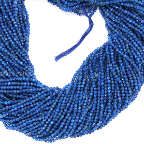 Blue Kynite Faceted Rondelle Beads, (KYNT-2.5-FRNDL) - Beadspoint