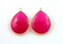 Hot Pink Chalcedony Faceted Pear Bezel, (BZCT-1020)