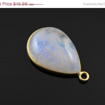 Rainbow Moonstone Smooth Pear Bezel, (RNMPRT02) - Beadspoint
