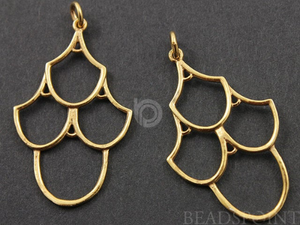 Gold Vermeil Over Sterling Silver 4 U Earrings, 1 Pair (VM/747/34X21) - Beadspoint
