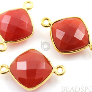 Carnelian Fashion Cushion Connector, (BZC3026) - Beadspoint