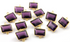 Amethyst Faceted Square Connector, (BZC9043/CNT/AM/A)