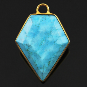 Turquoise Faceted Arrowhead Bezel, (BZC9019/TURQ) - Beadspoint