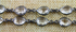 Rock Crystal Faceted Bezel Chain in Antique Rhodium, 7x10 mm, (BC-CRY-133)