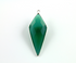 Green Onyx Faceted Long Triangle Bezel, (SSBZC9021/GNX)