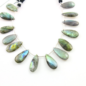 Labradorite Faceted Pear Gemstone (LAB27x13PR) - Beadspoint