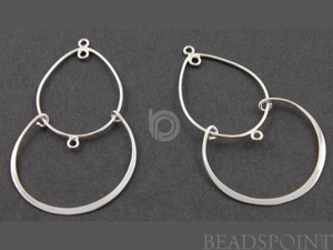 Sterling Silver Pear Drop Chandelier Earring, (SS/756/41x25) - Beadspoint