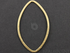 Gold Brushes Vermeil Marquise shape Component,4 Pieces ( VM/6591/24x46)
