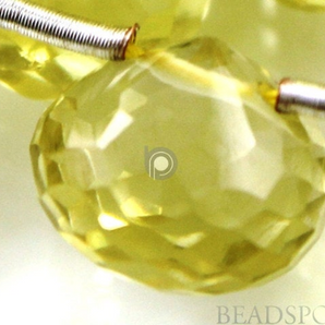 Lemon Topaz Small Micro Faceted Onion Drops, (LTZ10-11Onion) - Beadspoint