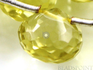 Lemon Topaz Small Micro Faceted Onion Drops, (LTZ10-11Onion) - Beadspoint