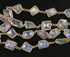 Rainbow Moonstone Fancy Cut Bezelled set Chain in Antique Rhodium, 15x16, 15x10 mm,  (CHN/134)
