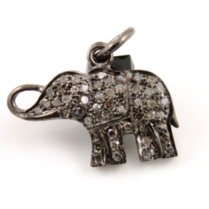 Pave Diamond Elephant Pendant, (DCH-91) - Beadspoint