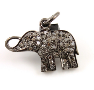 Pave Diamond Elephant Pendant, (DCH-91) - Beadspoint