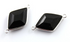 Black Onyx  Faceted Diamond Connector, (SSBZC8046)