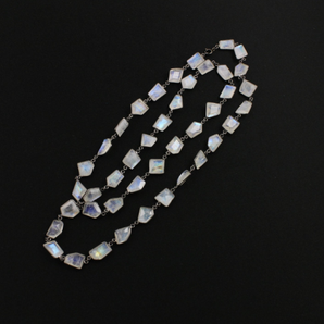 Rainbow Moonstone chain with Antique finish (CHN/162) - Beadspoint