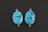 Turquoise Faceted Oval Connector,(BZCT8103)
